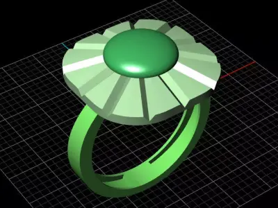 Luxury 3 piece women ring 3D print model