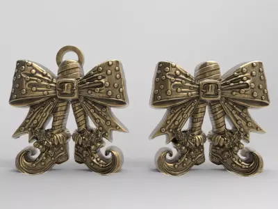 christmas tree shoe decor  3D print model