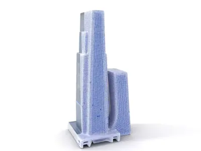 Modern Glass Skyscraper model pack Low-poly 3D model