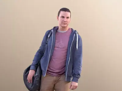 Marcel 10583 - Walking Sport Guy Low-poly 3D model