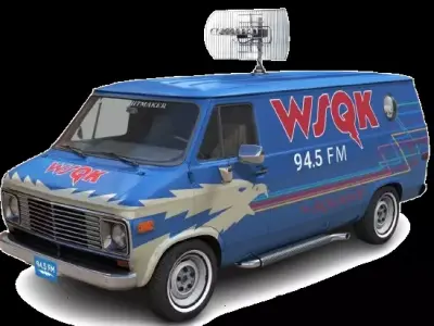 STRANGER THINGS Props Voiture Radio Low-poly 3D model