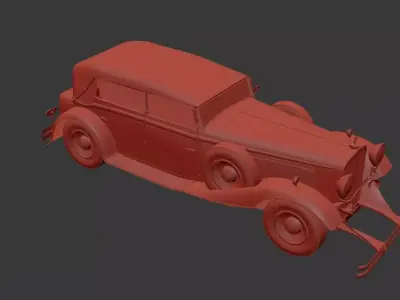 3D model of a vintage car 3D model