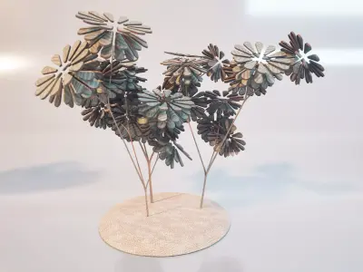 Conceptual shrub S1Bv2 Low-poly 3D model