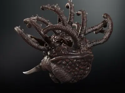 EvilEye demon head Low-poly 3D model