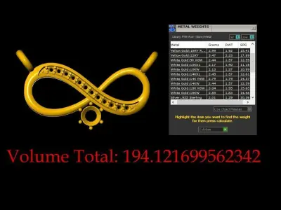 Fancy Gold Pendant - 0111 3D print model