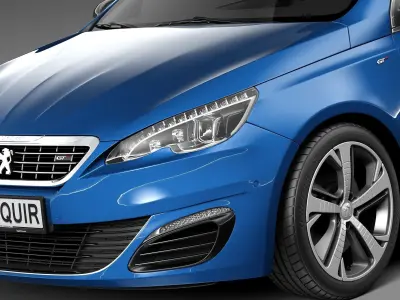 Peugeot 308 GT SW 2015 3D model