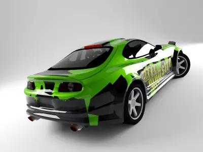 Supra toyota Low-poly 3D model