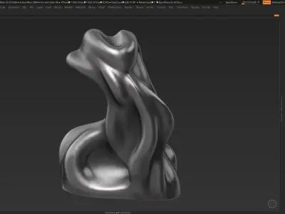 Modern Abstract Decorative sculpture 3d print model 37 3D print model