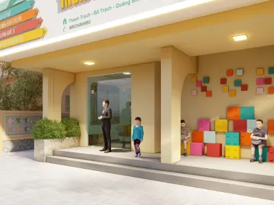 ENGLISH ACADEMY DESIGN Low-poly 3D model