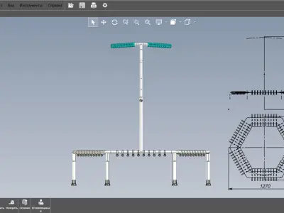 Trampoline for fitness classes 3D model