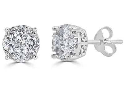 Women Diamond Earrings 3D print model 110