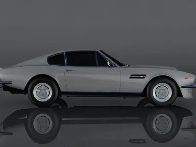 Aston Martin Vantage 1977 Low-poly 3D model