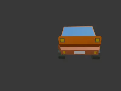 3d Race Car Low polygon 3D model