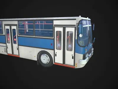 Ikarus bus Low-poly 3D model