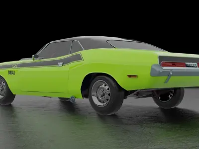 Dodge Challenger 1970 RT Low-poly 3D model Low-poly 3D model