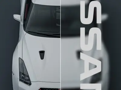 Dark Light Scene Low-poly 3D model