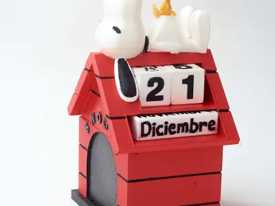Snoopy and Woodstock Perpetual Desk Calendar 3D print model