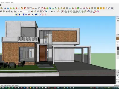 1 kanal house sketchup file render in lumion 3D model