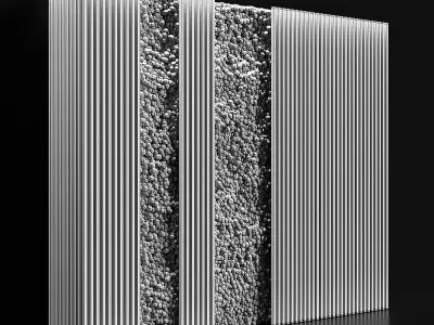 Vertical garden and planks 2 3D model