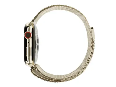 Apple Watch Series 9 Gold Stainless Steel Milanese Loop Color Low-poly 3D model