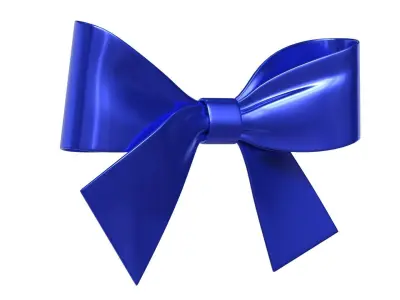 Christmas Bow Ribbon 80 Low-poly 3D model