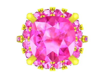 A7244 Luxury Diamond Solitaire Engagement Ring For Women 3D Mode 3D print model