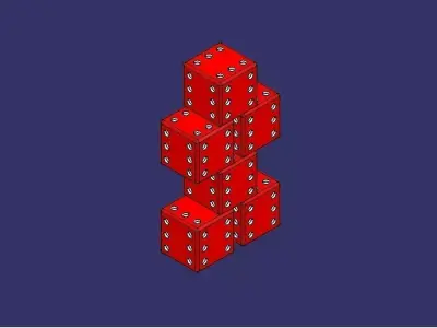 charmed dice Free 3D model