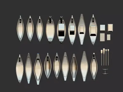 Ancient Egyptian Boats Ships 3d printable models collection 3D print model