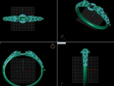 Panther Bracelet 3d print model 3D print model