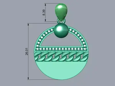 Single pendant or necklace  3D print model