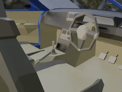 Low Poly Car R34 Custom Functional Damageable Free low-poly 3D model