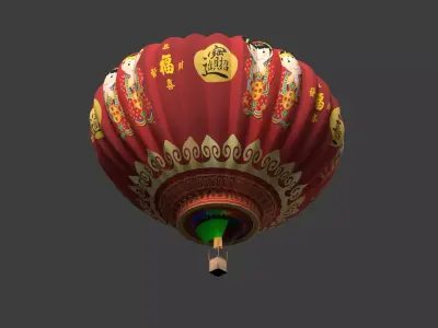 Chinese lantern Low-poly 3D model buy