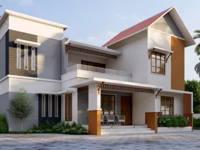 semi contemporary design house 3D model
