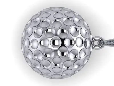  Golf Ball Charm Sports Ball Pendant Necklace 3D print model