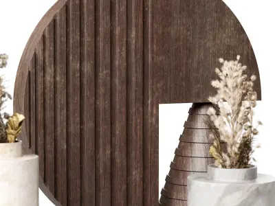 Decorative set with Diego Olivero Wood 3D model
