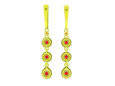 5798 luxury diamond earrings 3D print model