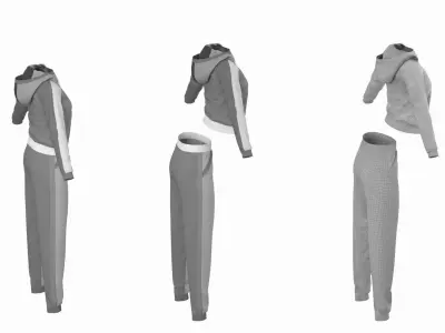 Woman Sportswear 12 High Poly Base Mesh 3D model
