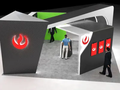 Information stand for university 3D model