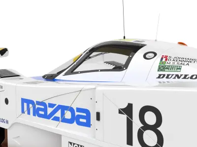 Mazda 787B 15 Racing 1991 3d model 3D model