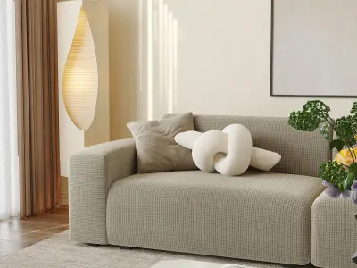 Mid Century interior scene  3D model