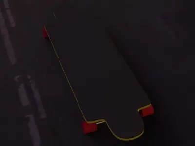 skate board Low-poly 3D model