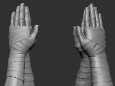 Hand Wrap Praying 3D model