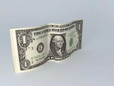  One Dollar Banknote Free 3D model