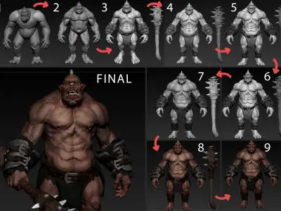 Ogre Highpoly monster 3D model