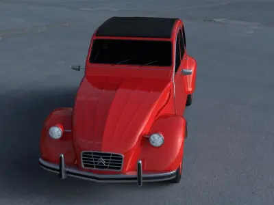 Citroen 2CV HDRI 3D model