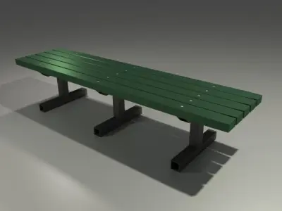 Bench with legs Free low-poly 3D model