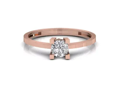 STL 3DM Print Ready Women Diamond Ring Lightweight Printable  3D print model 70