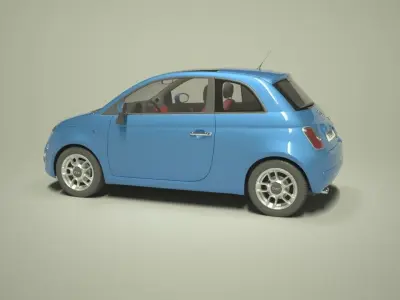 Fiat Car Low-poly 3D model