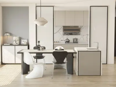 Modern residential indoor 3D model