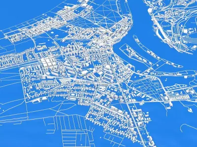 Cityscape Swinoujscie Poland 3D model